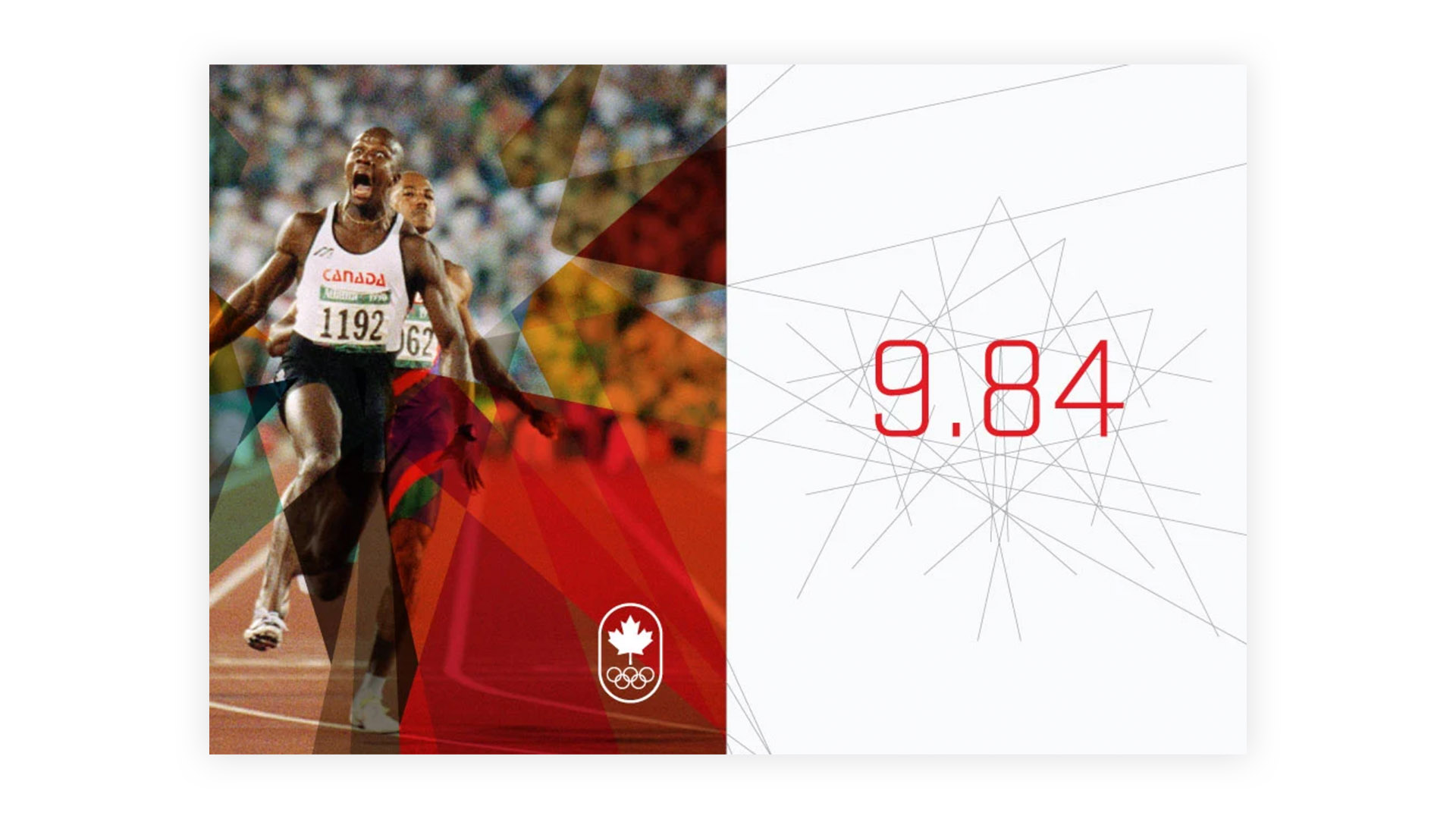 Donovan Bailey, 9.84 at Atlanta 1996