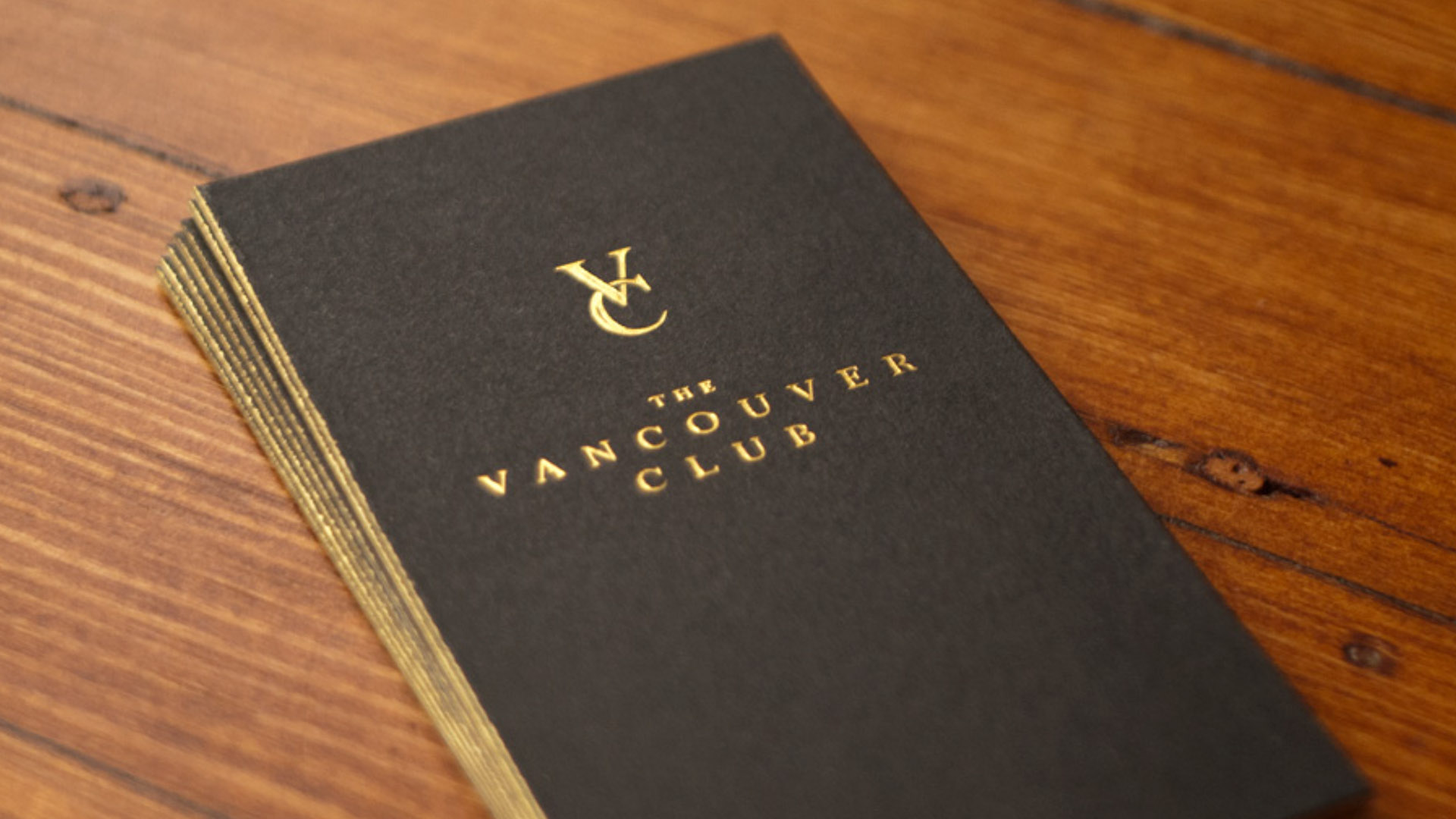 Gold-foil business cards